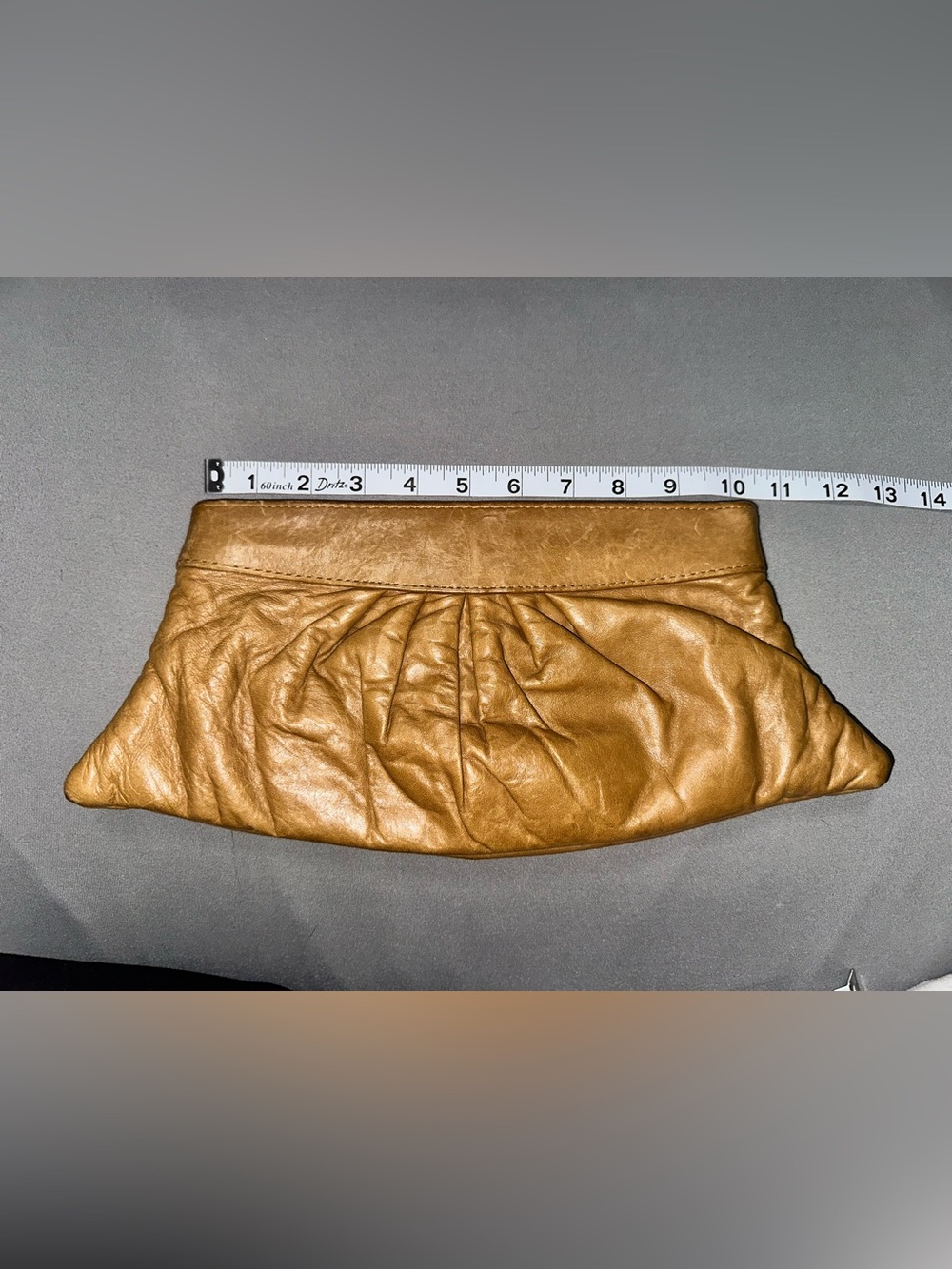 π€ Lauren Merkin Louise Light Brown Leather Clutch - Picture 4 of 9